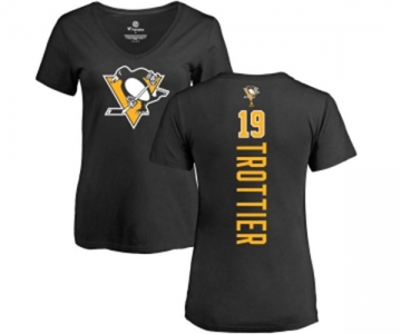 NHL Women Adidas Pittsburgh Penguins #19 Bryan Trottier Black Backer T-Shirt