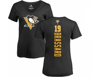 NHL Women Adidas Pittsburgh Penguins #19 Derick Brassard Black Backer T-Shirt