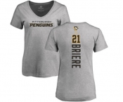 NHL Women Adidas Pittsburgh Penguins #21 Michel Briere Ash Backer T-Shirt