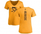 NHL Women Adidas Pittsburgh Penguins #21 Michel Briere Gold One Color Backer T-Shirt