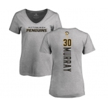 NHL Women Adidas Pittsburgh Penguins #30 Matt Murray Ash Backer T-Shirt