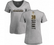 NHL Women Adidas Pittsburgh Penguins #38 Derek Grant Ash Backer T-Shirt