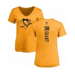 NHL Women Adidas Pittsburgh Penguins #38 Derek Grant Gold One Color Backer T-Shirt