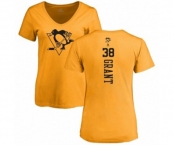 NHL Women Adidas Pittsburgh Penguins #38 Derek Grant Gold One Color Backer T-Shirt