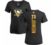 NHL Women Adidas Pittsburgh Penguins #73 Jack Johnson Black Backer T-Shirt