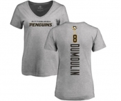 NHL Women Adidas Pittsburgh Penguins #8 Brian Dumoulin Ash Backer T-Shirt