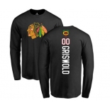 NHL Adidas Chicago Blackhawks #00 Clark Griswold Black Backer Long Sleeve T-Shirt