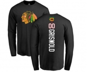 NHL Adidas Chicago Blackhawks #00 Clark Griswold Black Backer Long Sleeve T-Shirt