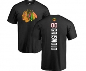 NHL Adidas Chicago Blackhawks #00 Clark Griswold Black Backer T-Shirt