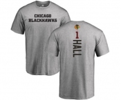 NHL Adidas Chicago Blackhawks #1 Glenn Hall Ash Backer T-Shirt