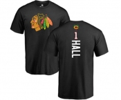 NHL Adidas Chicago Blackhawks #1 Glenn Hall Black Backer T-Shirt