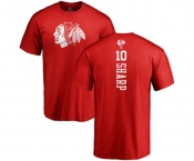 NHL Adidas Chicago Blackhawks #10 Patrick Sharp Red One Color Backer T-Shirt