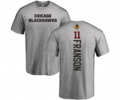 NHL Adidas Chicago Blackhawks #11 Cody Franson Ash Backer T-Shirt