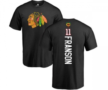 NHL Adidas Chicago Blackhawks #11 Cody Franson Black Backer T-Shirt