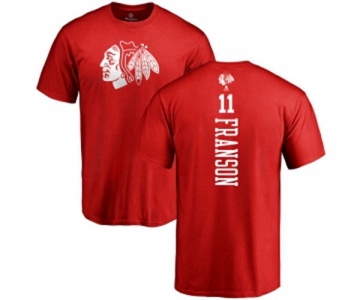 NHL Adidas Chicago Blackhawks #11 Cody Franson Red One Color Backer T-Shirt