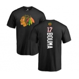 NHL Adidas Chicago Blackhawks #17 Lance Bouma Black Backer T-Shirt