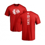 NHL Adidas Chicago Blackhawks #19 Jonathan Toews Red One Color Backer T-Shirt