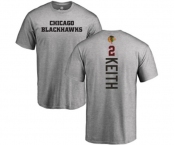 NHL Adidas Chicago Blackhawks #2 Duncan Keith Ash Backer T-Shirt