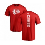 NHL Adidas Chicago Blackhawks #23 Brandon Manning Red One Color Backer T-Shirt