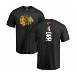 NHL Adidas Chicago Blackhawks #4 Bobby Orr Black Backer T-Shirt