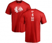 NHL Adidas Chicago Blackhawks #4 Bobby Orr Red One Color Backer T-Shirt