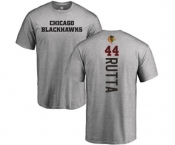 NHL Adidas Chicago Blackhawks #44 Jan Rutta Ash Backer T-Shirt