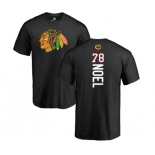 NHL Adidas Chicago Blackhawks #78 Nathan Noel Black Backer T-Shirt