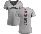 NHL Women Adidas Chicago Blackhawks #00 Clark Griswold Ash Backer T-Shirt