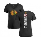 NHL Women Adidas Chicago Blackhawks #00 Clark Griswold Black Backer T-Shirt