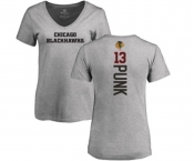 NHL Women Adidas Chicago Blackhawks #13 CM Punk Ash Backer T-Shirt