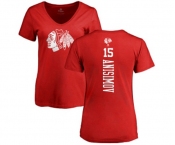 NHL Women Adidas Chicago Blackhawks #15 Artem Anisimov Red One Color Backer T-Shirt