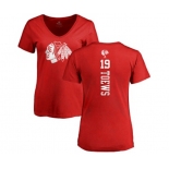 NHL Women Adidas Chicago Blackhawks #19 Jonathan Toews Red One Color Backer T-Shirt