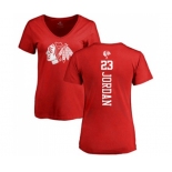 NHL Women Adidas Chicago Blackhawks #23 Michael Jordan Red One Color Backer T-Shirt