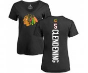 NHL Women Adidas Chicago Blackhawks #5 Adam Clendening Black Backer T-Shirt