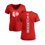 NHL Women Adidas Chicago Blackhawks #5 Adam Clendening Red One Color Backer T-Shirt