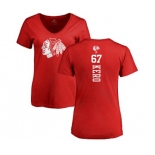 NHL Women Adidas Chicago Blackhawks #67 Tanner Kero Red One Color Backer T-Shirt