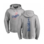 MLB Nike Los Angeles Dodgers #11 Logan Forsythe Ash Backer Pullover Hoodie