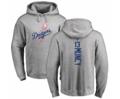 MLB Nike Los Angeles Dodgers #13 Max Muncy Ash Backer Pullover Hoodie