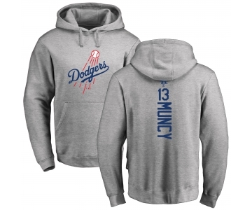 MLB Nike Los Angeles Dodgers #13 Max Muncy Ash Backer Pullover Hoodie