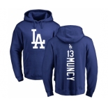 MLB Nike Los Angeles Dodgers #13 Max Muncy Royal Blue Backer Pullover Hoodie