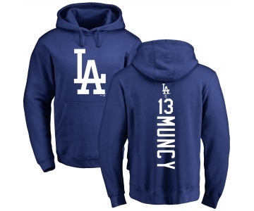 MLB Nike Los Angeles Dodgers #13 Max Muncy Royal Blue Backer Pullover Hoodie