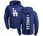 MLB Nike Los Angeles Dodgers #18 Kenta Maeda Royal Blue Backer Pullover Hoodie