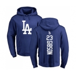 MLB Nike Los Angeles Dodgers #23 Kirk Gibson Royal Blue Backer Pullover Hoodie