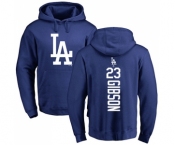 MLB Nike Los Angeles Dodgers #23 Kirk Gibson Royal Blue Backer Pullover Hoodie