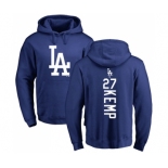 MLB Nike Los Angeles Dodgers #27 Matt Kemp Royal Blue Backer Pullover Hoodie