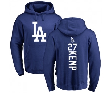 MLB Nike Los Angeles Dodgers #27 Matt Kemp Royal Blue Backer Pullover Hoodie