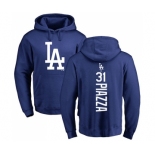 MLB Nike Los Angeles Dodgers #31 Mike Piazza Royal Blue Backer Pullover Hoodie