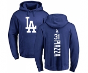 MLB Nike Los Angeles Dodgers #31 Mike Piazza Royal Blue Backer Pullover Hoodie