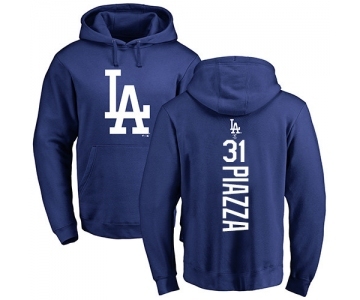 MLB Nike Los Angeles Dodgers #31 Mike Piazza Royal Blue Backer Pullover Hoodie