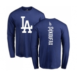 MLB Nike Los Angeles Dodgers #32 Sandy Koufax Royal Blue Backer Long Sleeve T-Shirt